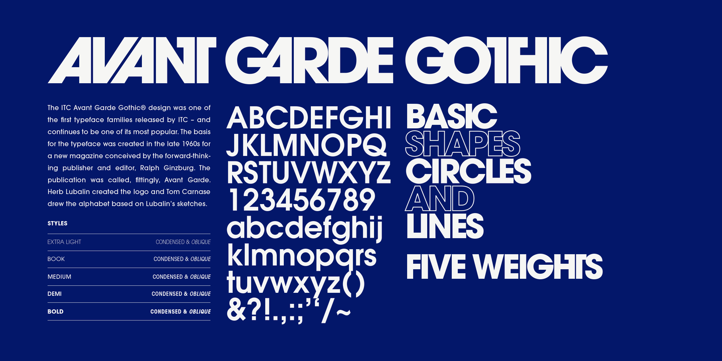 Free Avant Garde Font Truetype